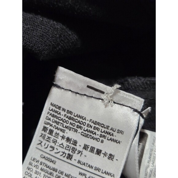 Levis Strauss Denim Jacket Womens Small Petite Black Trucker Button Up Classic - Picture 6 of 9